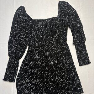 Polka Dot Long-sleeved Dress